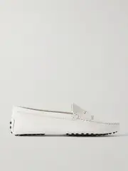 [Tod's] Tod's - Gommino Textured-leather Loafers - White - IT40.5 IT 40.5 White