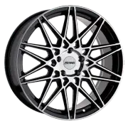 20x8.5 Petrol P3C GLOSS BLACK W/ MACHINED FACE Wheel 5x4.5 (40mm)