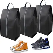 [WANGBINGFF] Portable Shoes Storage Bags With Zipper, 3Pcs Nylon Travel Shoe Bags, Dust-Proof Shoe Organizers for Travel