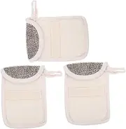 DRESSOOS 3Pcs Exfoliating Soap Saver Bags Mesh Soap Foaming Pouches Holders Facial Cleansers Body Wash Convenient Draining Design