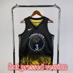 NBA球衣熱壓版金州勇士隊 #3 保羅籃球球衣