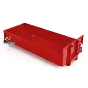 1/14 Red U-shaped Short Bucket for 10x10 8x8 Hydraulic Roll on/off RC Truck