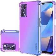 [Gufuwo] Case for Oppo A16/OPPO A16S/OPPO A54S CPH2273 Cute Case Girls Women, Gradient Slim Anti Scratch Soft TPU Phone Cover Shockproof Protective Case for Oppo A16 4G (Purple/Blue)