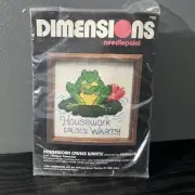 Vintage Dimensions Cross Stitch Kit House Work Causes Warts! #7102 New Printed