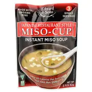 Edward & Sons, Miso-Cup®, Japanese Restaurant Style, 3 Single Servings, 2.9 oz (82 g)