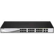 D-Link 28 Port PoE Gigabit Smart Switch Including 4 Combo SFP Ports - 24 Ports