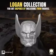 Zombie Logan Wolverine v3 custom head for Marvel 4" 6" 7" 12" action figures