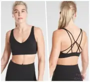 Athleta XS Solace Bra A-C, Black Soft Sports Bra Top Yoga Workout NWT