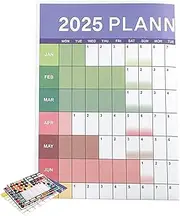 2025 Yearly Wall Calendar | 12 Month Planner Calendar 2025 Yearly - Wall Decor Calendar for To-do List, Appointments, Meetings, Reminders