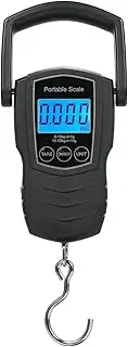[Generic] 75Kg/165Lb Digital Luggage Scale with 1.5M Measuring Tape Suitcase Scale Can Kg/Lb/Jin/Oz 4 Units Switched Luggage Weight Scale(50kg)