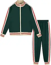 [BPXOEO] Boys' Tracksuits Set Long Sleeve Full Zip Active Jackets & Jogger Pants Suits 2 Piece Kids Sweatsuit for 4-12 Years