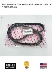 Serpentine Drive Belt Alternator #31110-59B-014 For Honda 2016-2021 Civic/CR-V (for: Honda Civic)