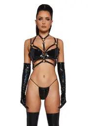[Funk Plus] Double Strap Bra Harness With Choker