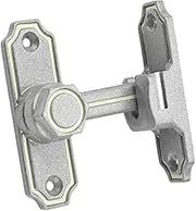 Barn Luminous Latch 90 Degree Zinc Alloy Gate Flip Latch Lock Heavy Duty Safety Flip Door Latch for Household, Shed, Sliding Doors, Garage, Outdoor Fence (Silver)