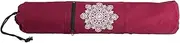 Full-Zip Yoga Mat Bag - Adjustable Shoulder, Strap & Storage Pockets | Cotton Canvas Carrier for Pilates, Gym & Exercise Mats, Fits 61-68cm Wide Mats & Up to 8mm Thick, Convenient & Stylish Design