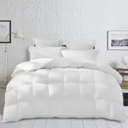 Luxor Double 700GSM Ultra Warm White Duck Down Feather Quilt-Winter Weight
