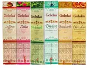 Goloka Mix Premium Series Incense Sticks Natural Masala Dhoops 12x 15g packet