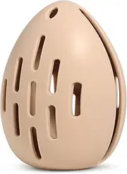 DYRENAC Makeup Sponge Holder, Breathable Beauty Blender Holder, Washable Silicone Make Up Sponges Drying Case, Shatterproof Makeup Sponge Organizer for Travel-Khaki