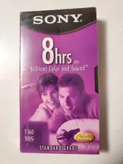 Brand New Sony VHS Tape Blank Standard Grade T-160 8HR VCR Video Cassette Tape