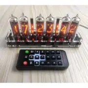 6-Bit IN-14 Nixie Tube Clock Base with 6PCS IN-14 Glow Tube DIY Electronic Clock