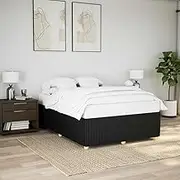 Bed Furniture Bed Frame Without Mattress Black Double Fabric