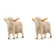 2x Schleich 3.5'' Angora Goat Animal Action Figure Kids/Children Play Toy 3-8y