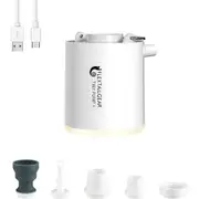 Portable Air Pump, USB Rechargeable, for Inflating and Deflating Pool and Swim Floats, Vacuum Storage Bags