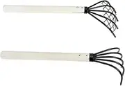 TOYANDONA 2pcs Tine Rake for Beach Seafood Digging Durable Tool with Ergonomic Handle for Clam and Shell Harvesting for Soil Use