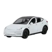 Catzon 1:32 Model Y Alloy Car Model with Pull-Back Functionality and Sound Light Effects-White