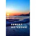 SUNSET NOTEBOOK: BLANK (UNLINED) LINED JOURNAL, 120 PAGES, 6 X 9, FOR SUN SET LOVERS, SOFT COVER (BEACH SUNDOWN), MATTE FINISH