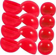 BRIGHTFUFU 50pcs Ball Raffle Balls Candy Dispenser Tombola Prize Machine Games Pinball Event Play Table Foosball Game Gumballs Vending Machine Capsules Activity Billiard Red