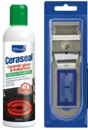 Hillmark Ceramic Glass & Induction Cooktop Scraper + Protector Pack