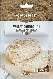 Browin 409431 Natural Wheat Sour Dough with Yeast and Malt 35 g Packaging-for Baking 750 g of Homemade Traditional White Bread in The Oven or Machine, Powder