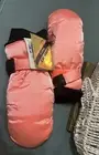 Kaelin Ski Hot Coral Pink Gloves Set 80's 90's Skiing Finesse Retro Women's