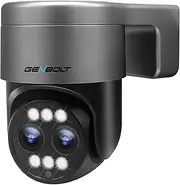 GENBOLT 2.5K PTZ WiFi Security Camera Outdoor with PoE, Dual Lens CCTV Home Surveillance Camera with 12X Hybrid Zoom, IP Camera with Color Night 4MP, Auto Tracking Humanoid Detection (2.4&5GHz)