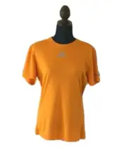 adidas climalite womens run tee top orange size small formotion technology new