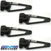Go Nitro Hobbies 25T Aluminum A Spec Servo Arm 4 Black Futaba / Savox