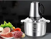 Heavy Duty Large Capacity Food Processor, Stainless Steel Electric Meat Grinder Household Side Handle Meat Grinder for Meat/Fish/Vegetable/Baby Food,2L
