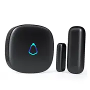 Door Chime, Wireless Door Open Contact Sensor Alarm with 500 FT Black 1 Sensor