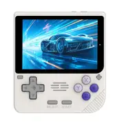 Powkiddy V10 Handheld Game Console, 3.5-inch IPS Screen, Open Source Linux System, 64-bit 3D Simulators, 8 Hours Autonomy - Beige