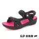 【G.P】女款厚底舒適磁扣兩用涼拖鞋G9537W-黑桃色(SIZE:35-39 共四色)