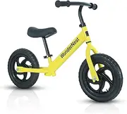 WonderNest 12” Balance Bike for Kids – Lightweight Toddler Bike with Adjustable Seat & Handlebar – Ideal for Ages 3-6