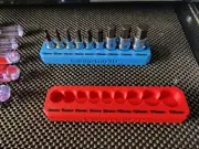 HARBOR FREIGHT METRIC 9 Piece Hex Socket Set HOLDER 1/2in + 3/8in Drive #67880