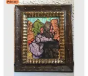“Crossing The Border,”By Tazz Original Mixed Media Painting Framed 21.75”X18.75”