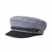 New Brixton Fiddler Cap Unisex Slate/Navy S M hat military newsboy army painter