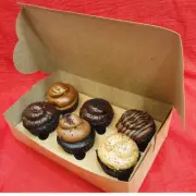 25 Pack Bakery Boxes for Desserts Containers for Cookies Cupcakes With Holes