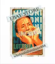 ALFREDO LALIA (1907-) MILIONI PER VOI LOTTERIA metal tin sign tin bar signs