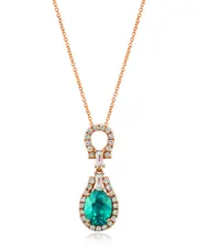 Le Vian Blueberry Zircon 14K Rose Gold 2.51 ct. tw. Diamond & Blue Zircon Pendant