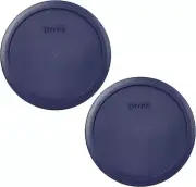 Pyrex 7402-PC Dark Blue 6/7-Cup Round Plastic Food Storage Lids, Made in USA - 2