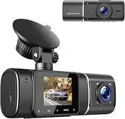 Dual Dash Cam FHD 1080P Front Inside Cabin Car Camera Driving Recorder for Car Taxi w/IR Night Vision Interior Camera Parking Mode Motion Detection Accident Locked 1.5" LCD Display